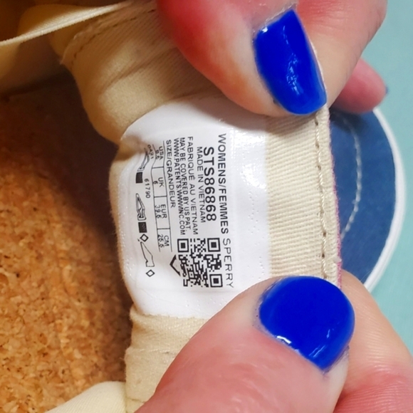 NWT Sperry Blue Crest Canvas Platform Slip-on Sneaker - Picture 13 of 13